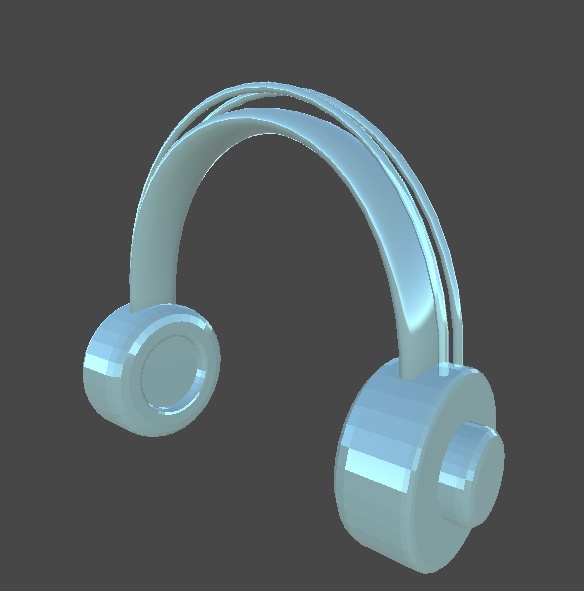 【3Dモデル】2-Way×2マテリアル ヘッドホン(VRChat想定)