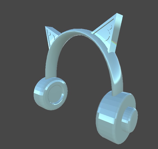 【3Dモデル】2-Way×2マテリアル ヘッドホン(VRChat想定)