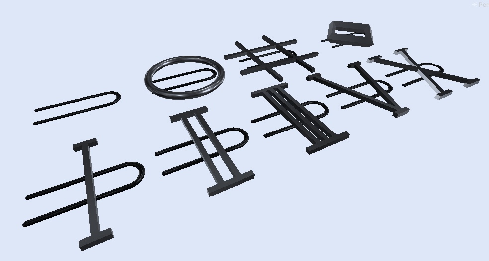 【VRChat想定】ヘアピン 8種セット(3Dモデル)