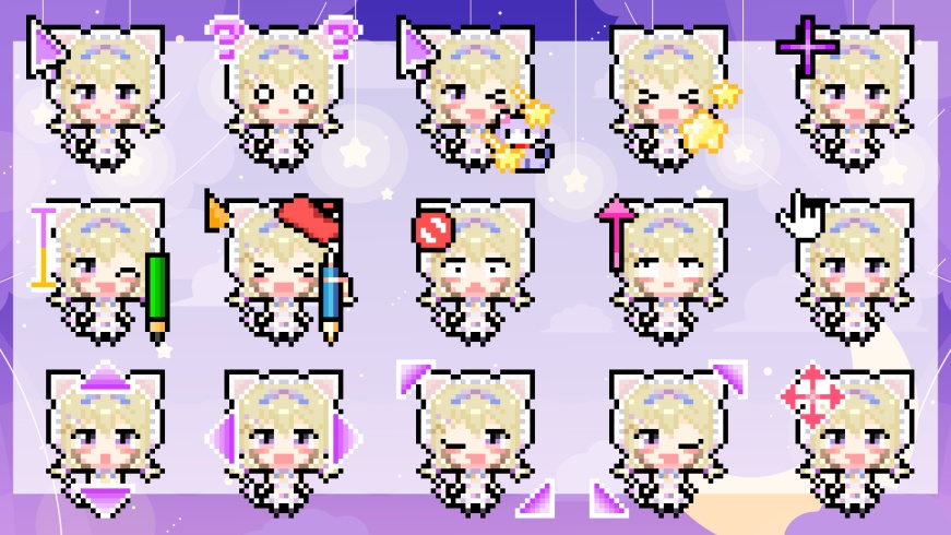 星名レキ公式マウスカーソル(猫コスプレ衣装Ver.)