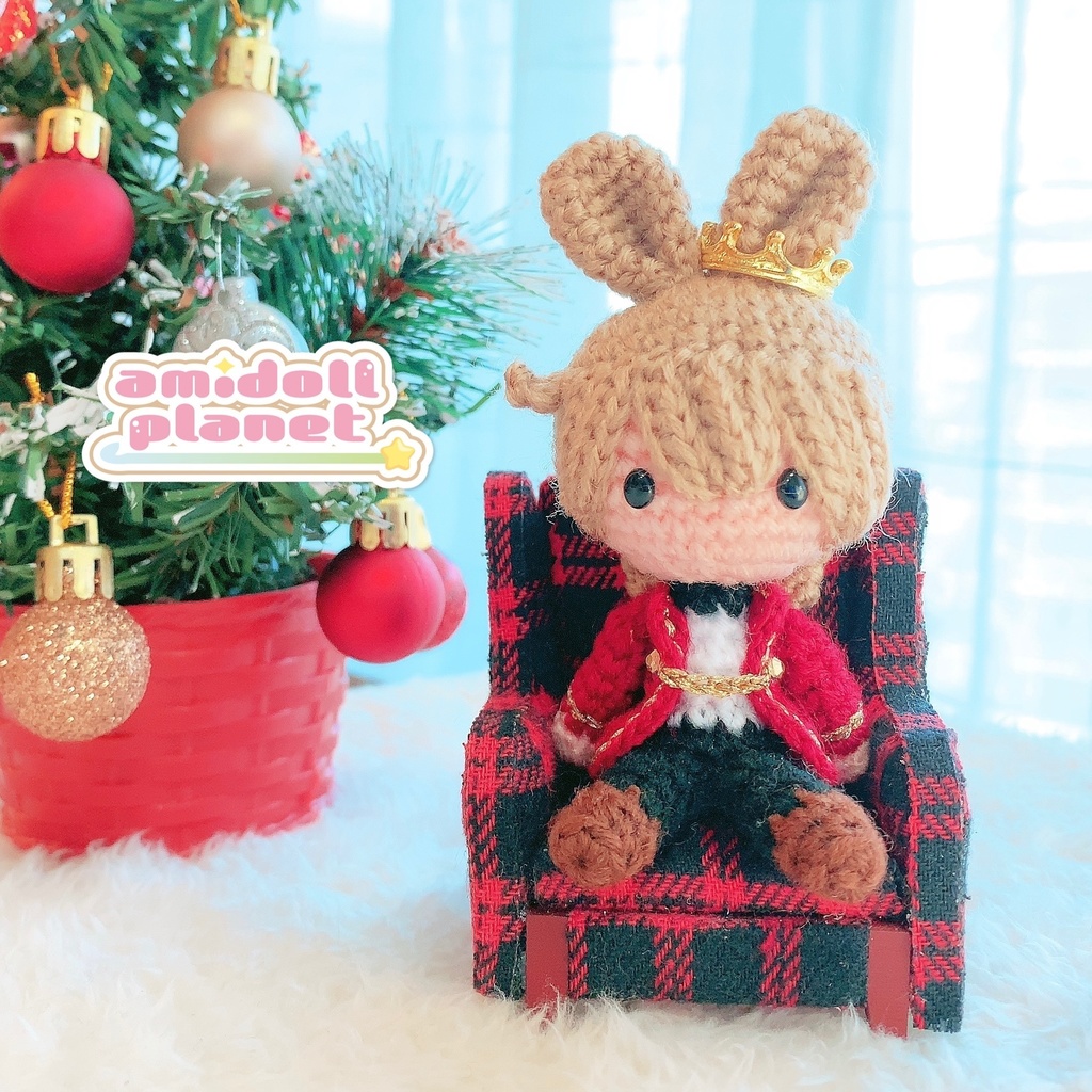 14日 土 21時 うさぎの王子様のあみぐるみ まめサイズ Amidoll Planet Booth