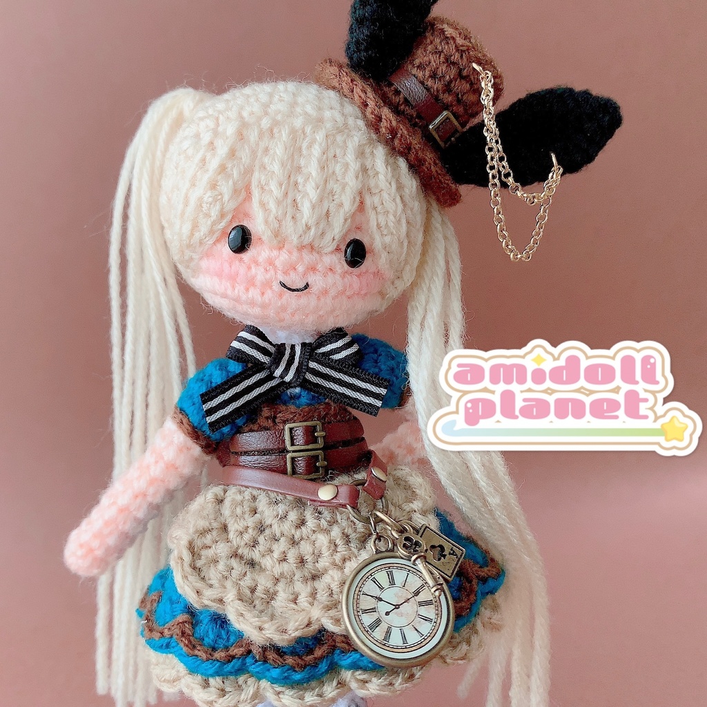 スチームパンク風アリスちゃんのあみぐるみ