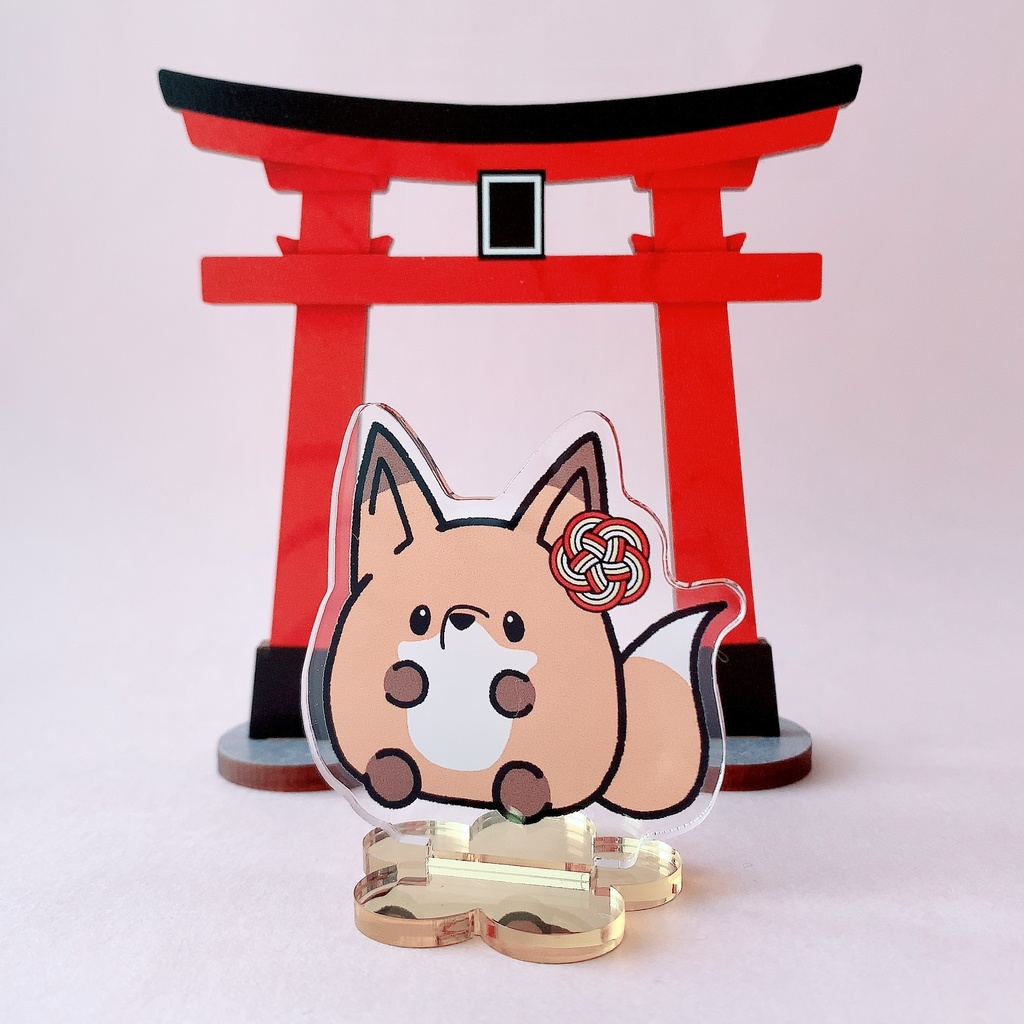もっちりきつねさんともっちりたぬきさんのアクリルスタンド