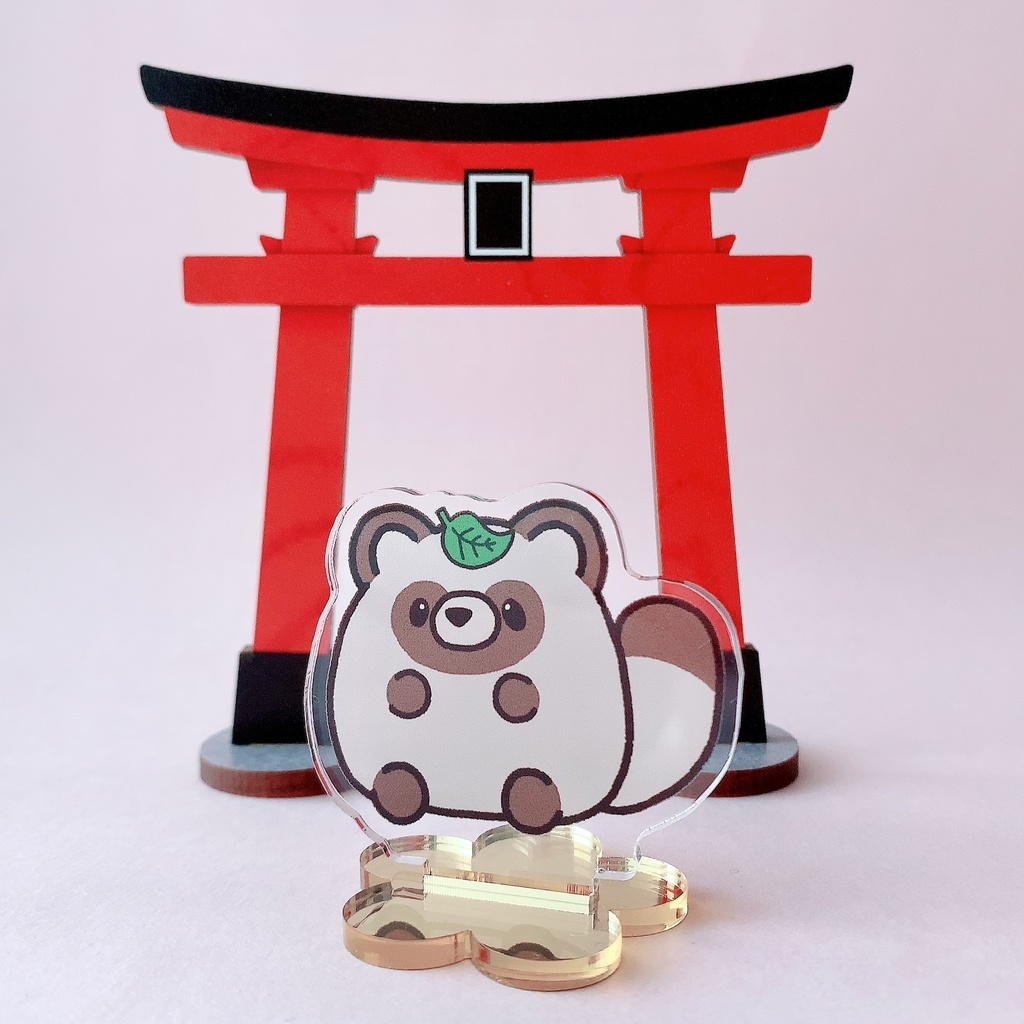 もっちりきつねさんともっちりたぬきさんのアクリルスタンド