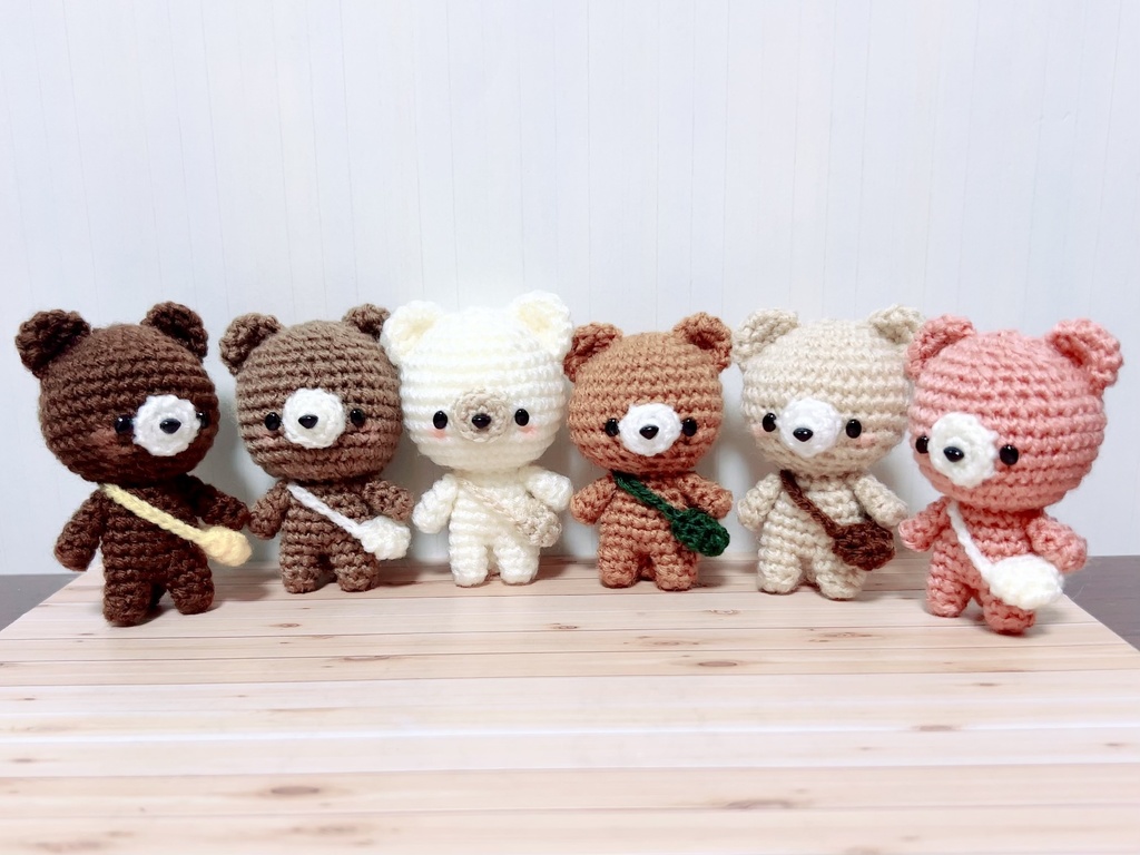 【26日(日)21時〜】くまごろうのあみぐるみ 全6色