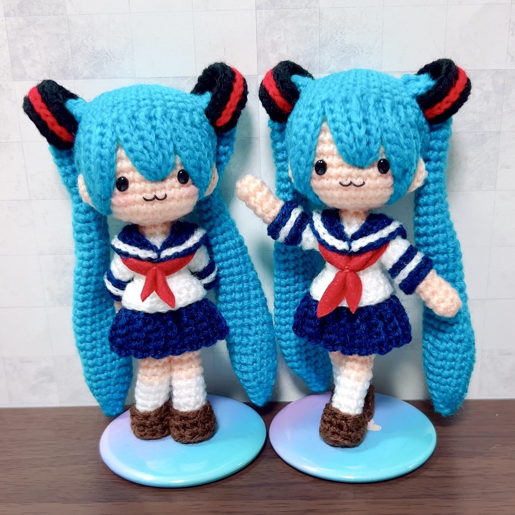 【3/28(土)21時〜】セーラー服ミクさんのあみぐるみ
