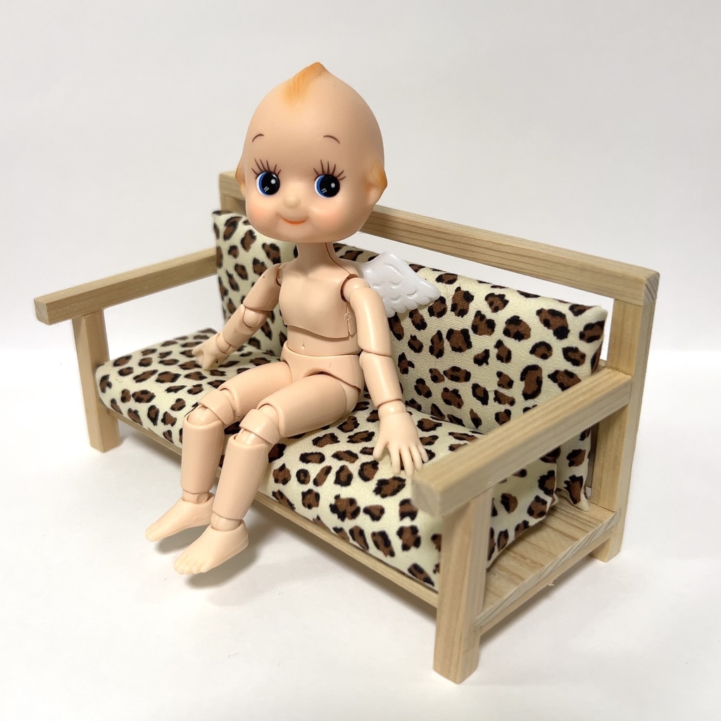 【13日(土)21時〜】白ヒョウ柄ソファー オビツ11 ねんどろいどどーる