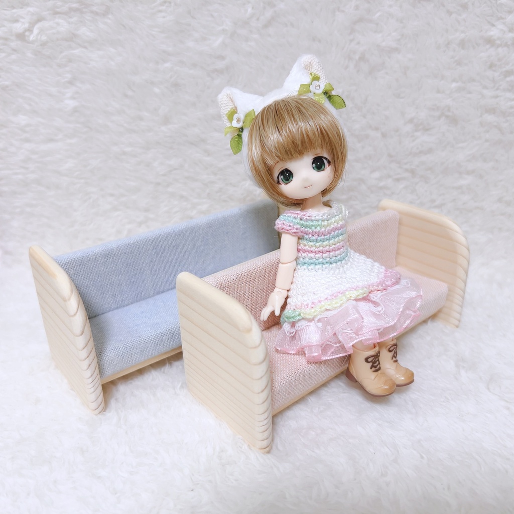 【8/1(土)21時〜】1/12サイズ 2人掛けソファー オビツ11 ねんどろいどどーる