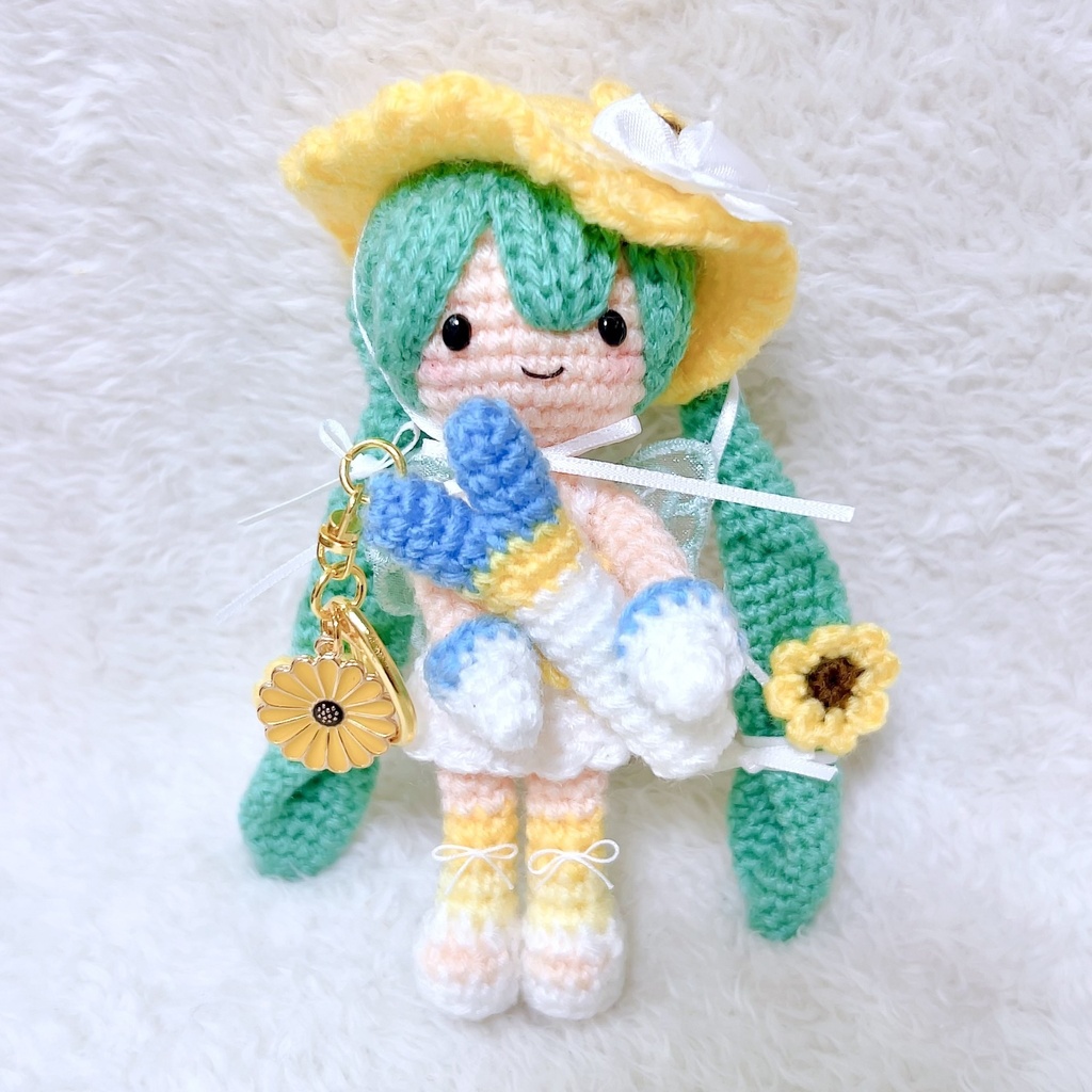 【8/8(土)21時〜】ひまわりちゃんカラーのネギのあみぐるみキーホルダー マジカルミライ2026