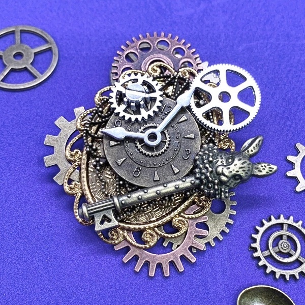 スチームパンクブローチ