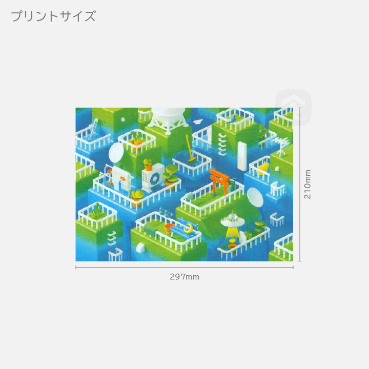 リソグラフプリント『浮かぶサンクチュアリ』