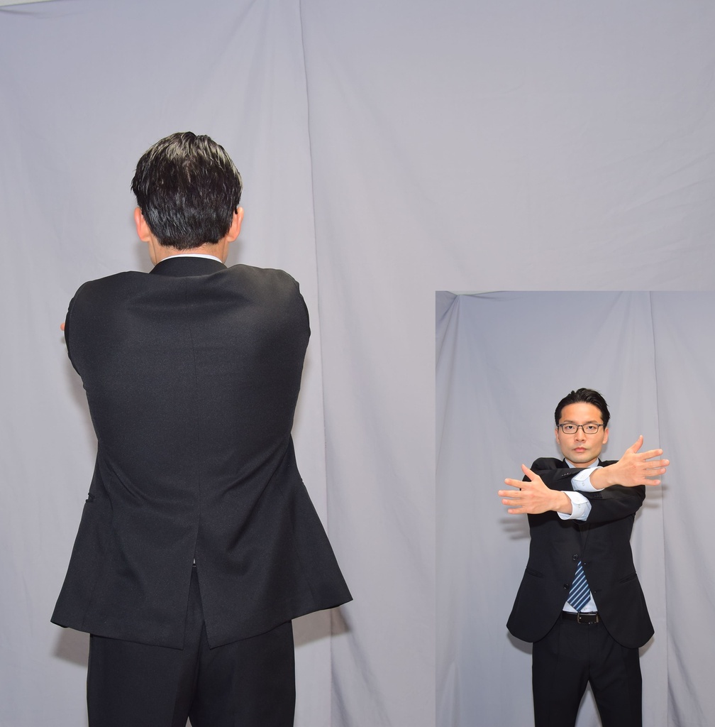 ジャケットの動き #001〈スーツ写真資料〉