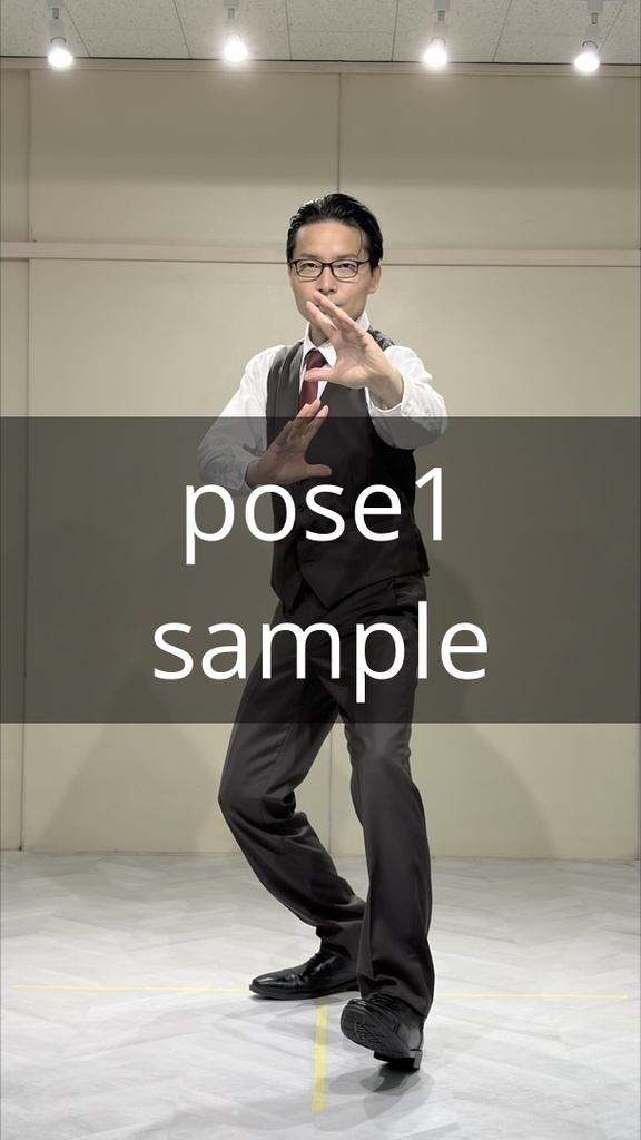武術ポーズ #001(正面・アオリ・俯瞰)〈スーツ写真・動画資料〉
