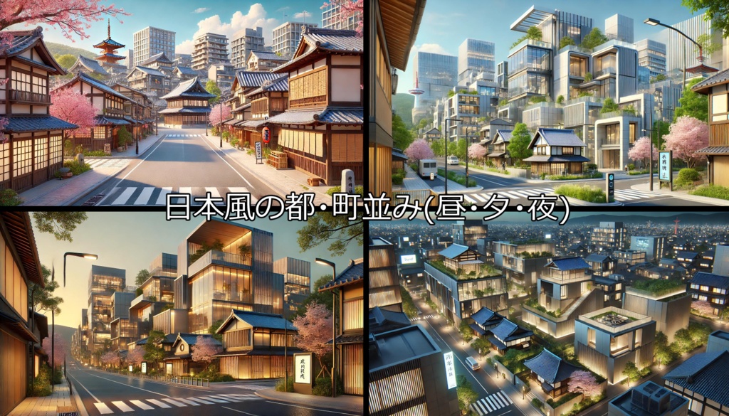 【無料フリー背景素材】ありそうでなさそうな日本風の都Vol.1(町並み/部屋/喫茶店)【ゲーム/TRPG】