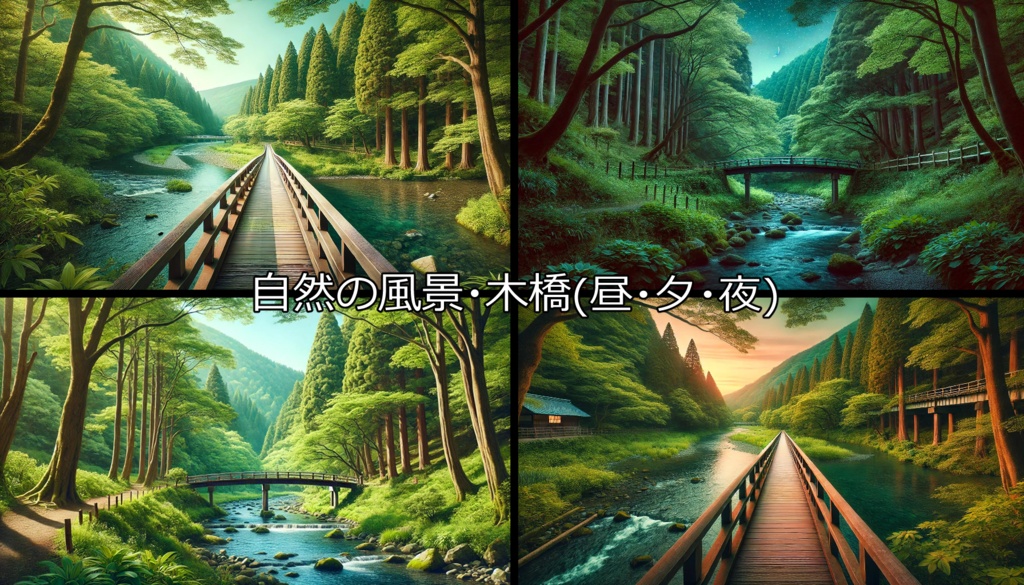 【無料フリー背景素材】ありそうでなさそうな自然の風景Vol.2(樹海/浜辺/木橋)【ゲーム/TRPG】