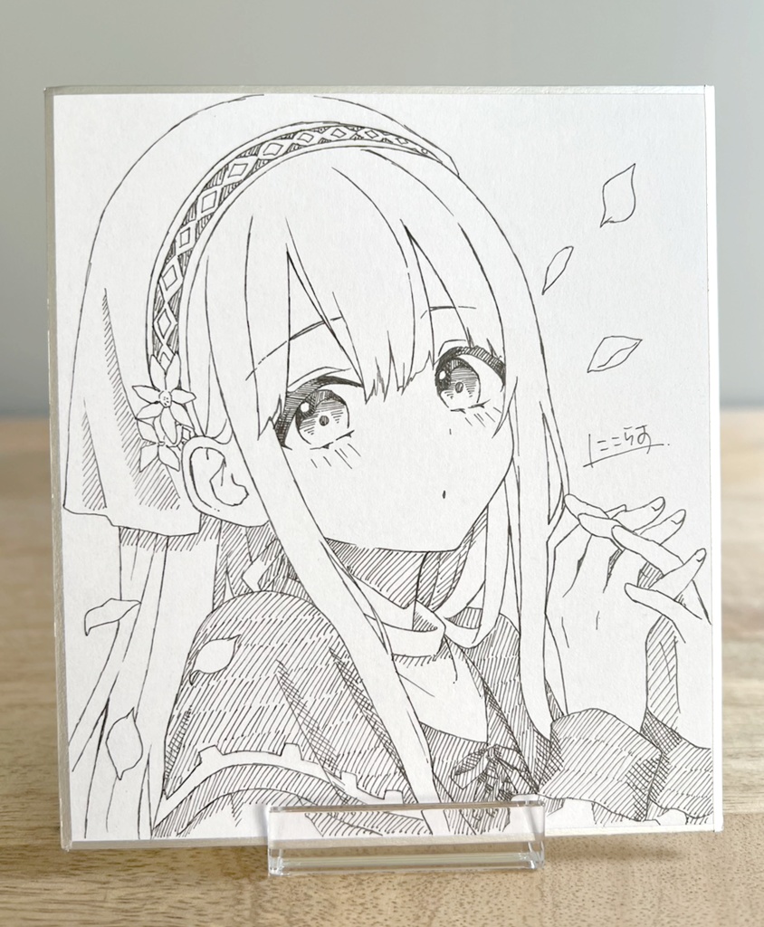 りくはちゃんアナログ色紙B