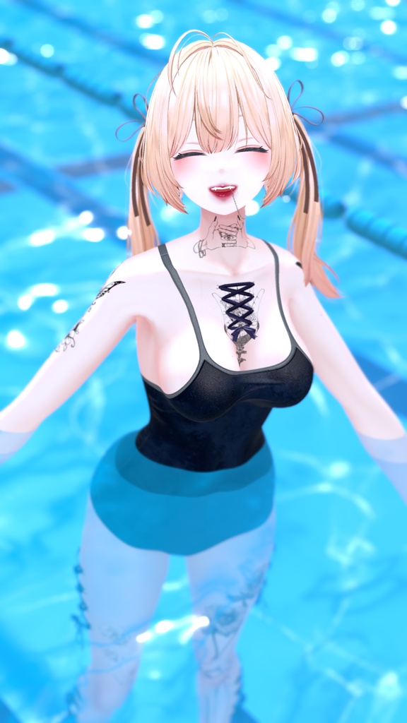 プールサイドの想い出-PoolSide_Memories-【複数アバター対応】