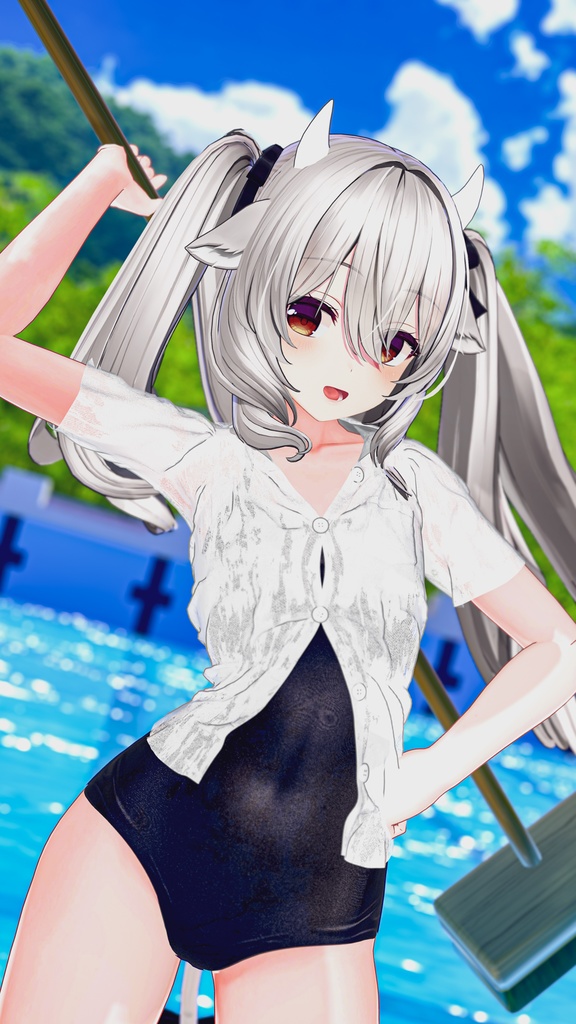 プールサイドの想い出-PoolSide_Memories-【複数アバター対応】