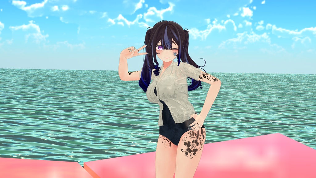 プールサイドの想い出-PoolSide_Memories-【複数アバター対応】