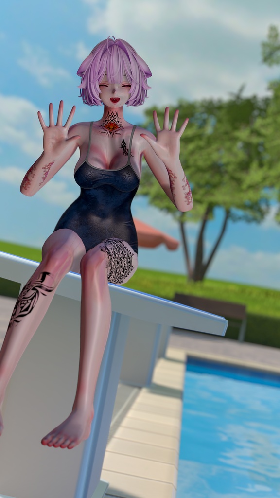 プールサイドの想い出-PoolSide_Memories-【複数アバター対応】