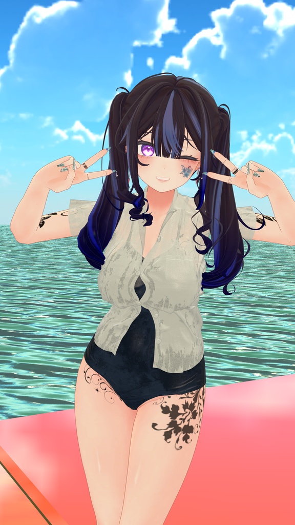 プールサイドの想い出-PoolSide_Memories-【複数アバター対応】