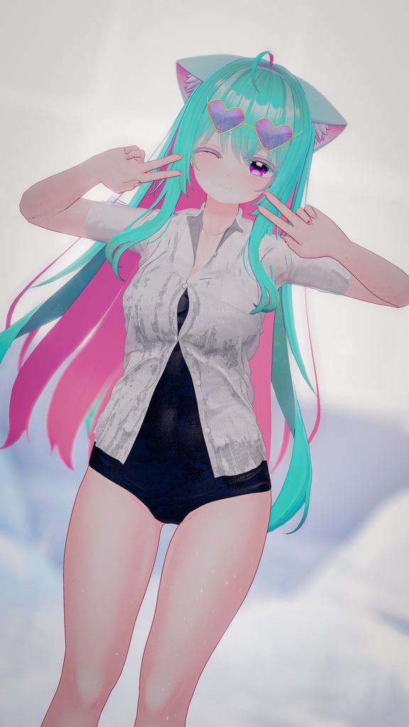 プールサイドの想い出-PoolSide_Memories-【複数アバター対応】