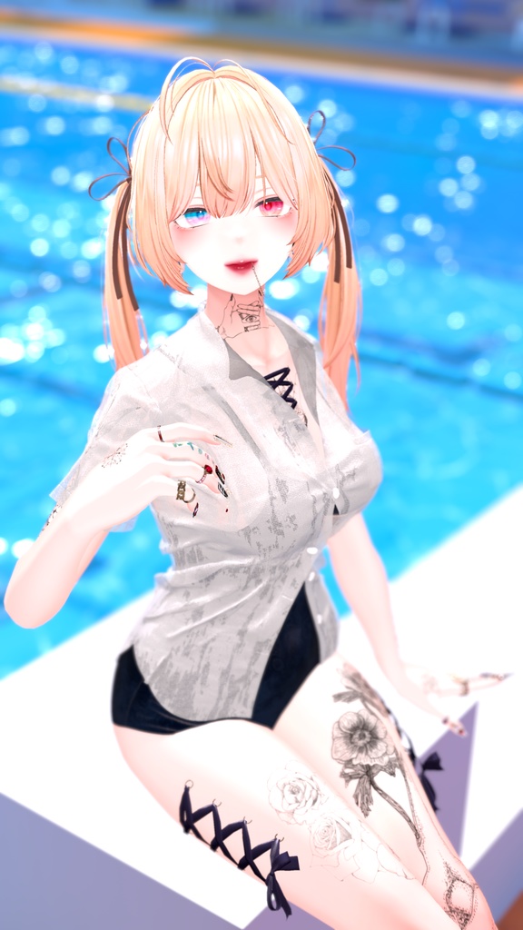 プールサイドの想い出-PoolSide_Memories-【複数アバター対応】