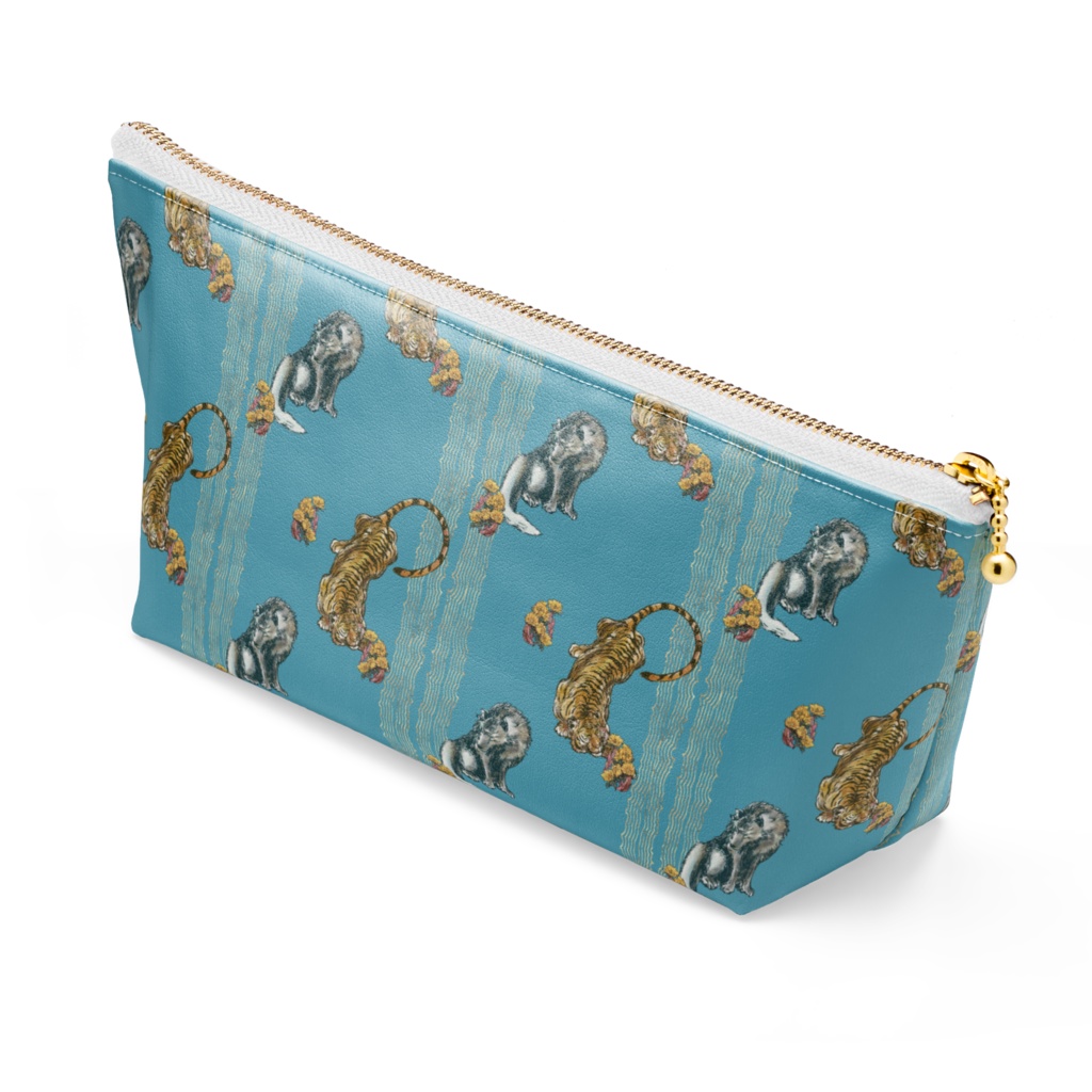 オオカミとトラのコスメポーチ