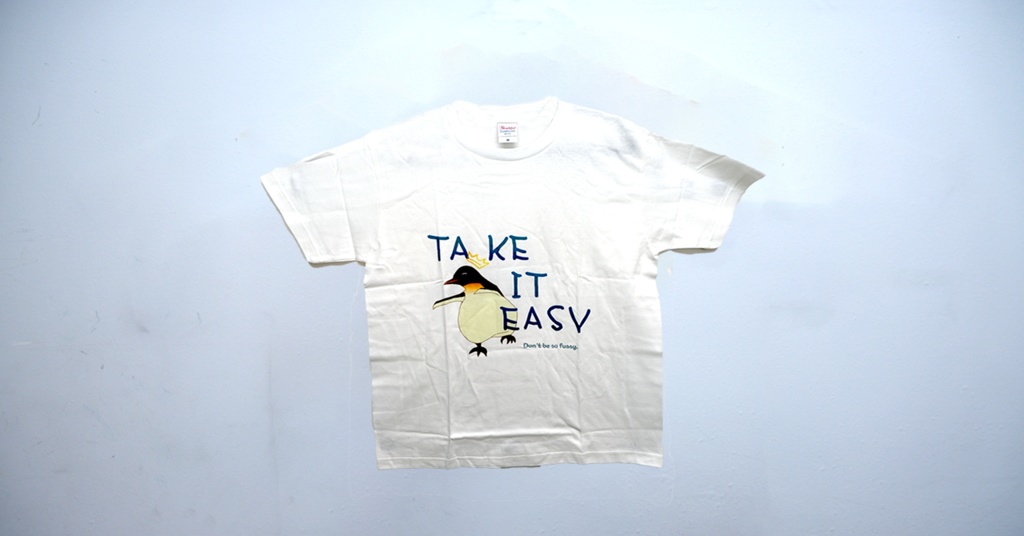 【未使用新品】TAKE IT EASY ペンギンＴシャツ ホワイト Mサイズ