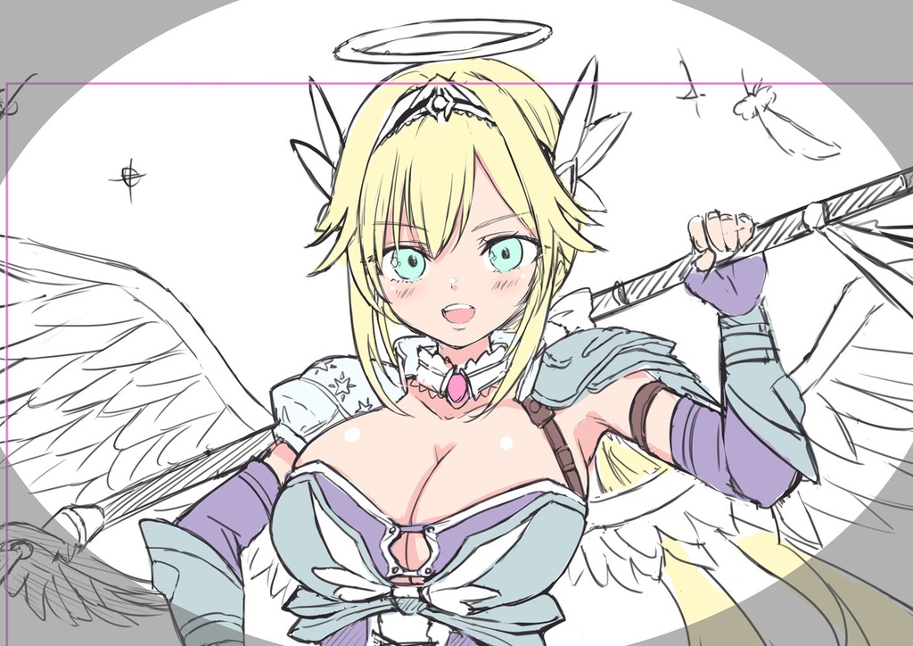 天使騎士・エリシアちゃんふうせん(バストアップver.)