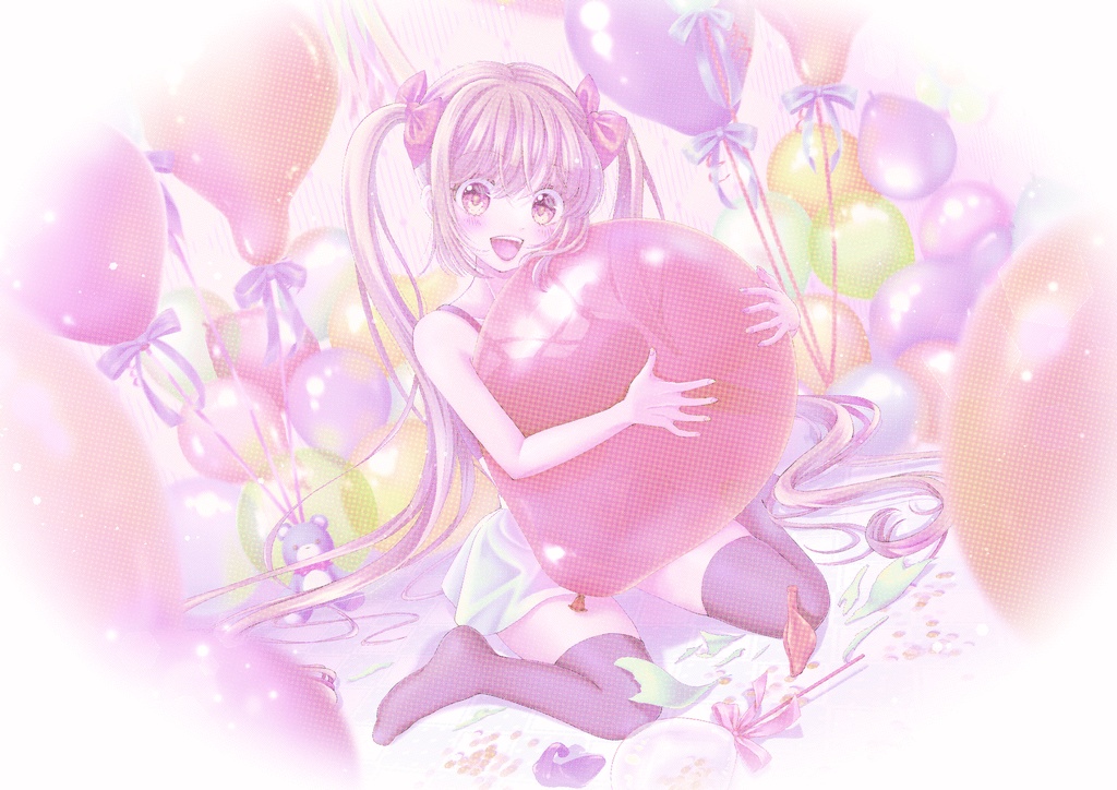 【一般販売】風船いっぱい夏希ちゃん風船(CMYK印刷)