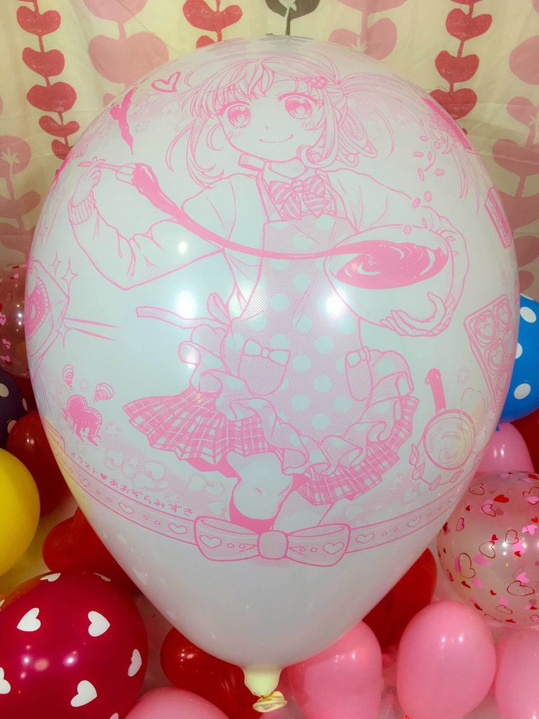 バレンタインガール風船