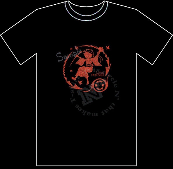 【手刷り】シルエットTシャツ 針妙丸 XLサイズ