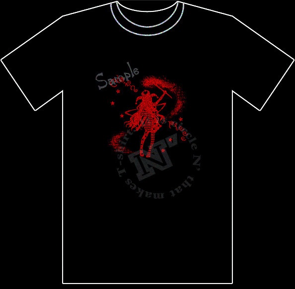 【手刷り】シルエットTシャツ クラウンピース XLサイズ