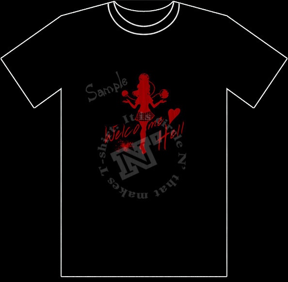 【手刷り】シルエットTシャツ　ヘカーティア・ラピスラズリ