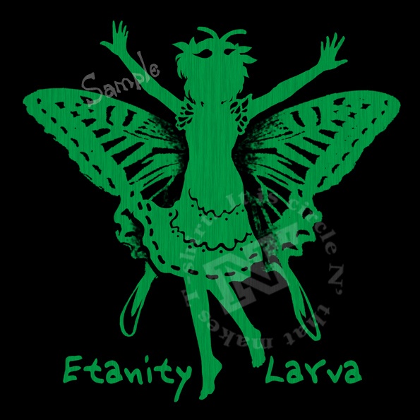 【手刷り】シルエットTシャツ エタニティ・ラルバ Mサイズ