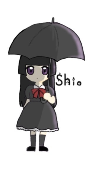 雨降りシオちゃんステッカー