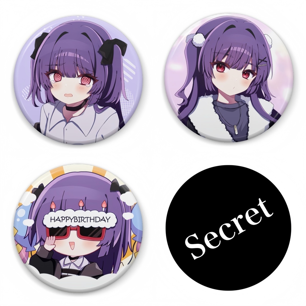 ランダム缶バッジ（全3種類+シークレット1種類）