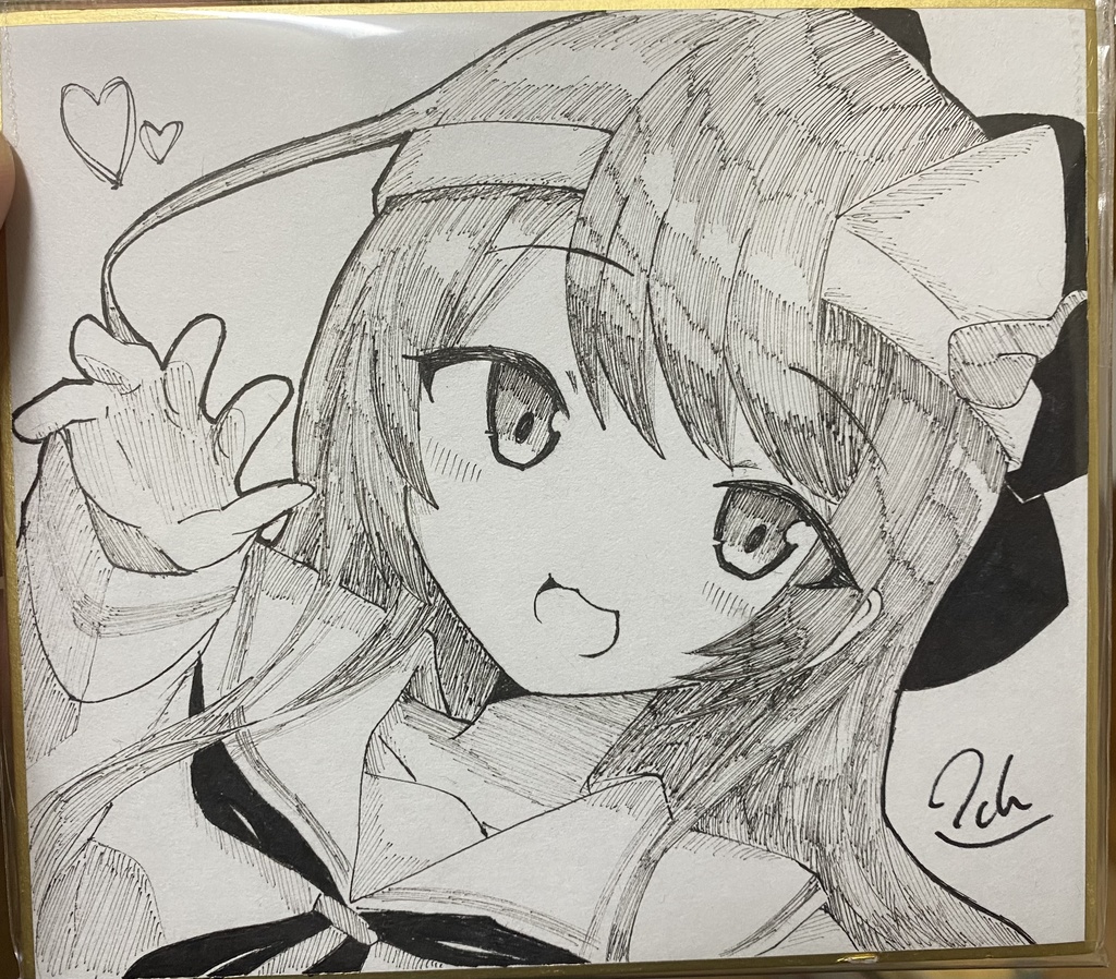 CHUNITHM 宍戸美鈴 手書き色紙