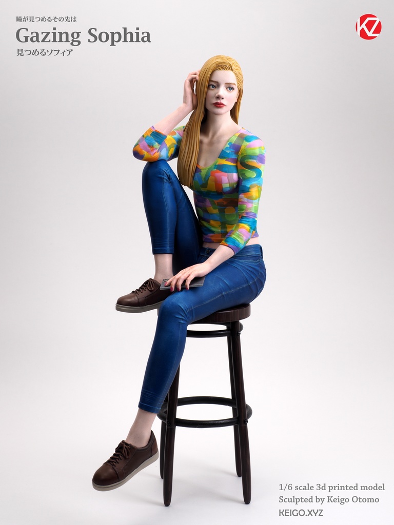 1/6 Gazing Sophia( 見つめるソフィア)3D出力品(未塗装 unpainted)