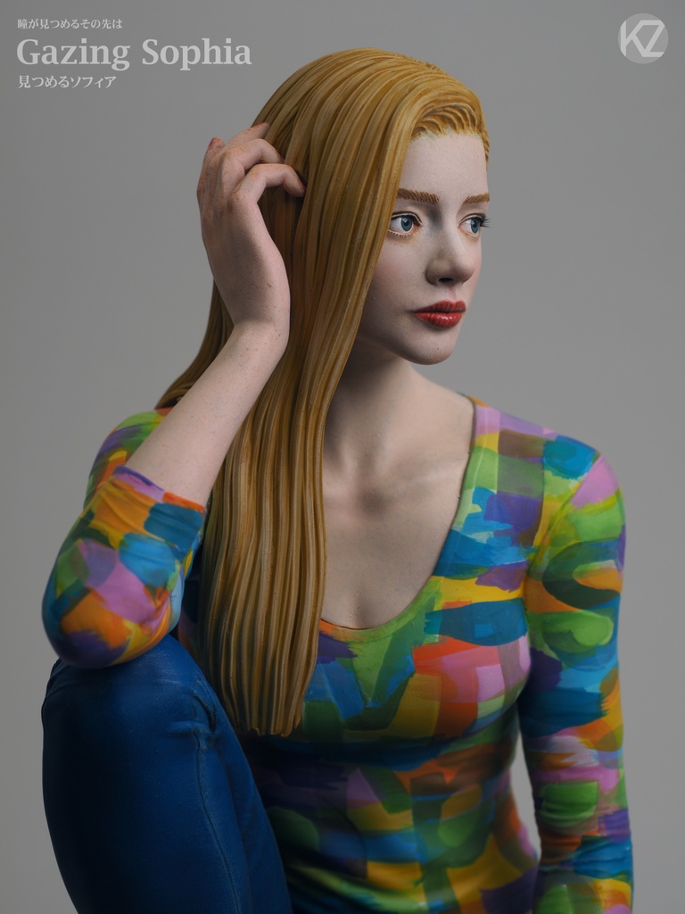 1/6 Gazing Sophia( 見つめるソフィア)3D出力品(未塗装 unpainted)