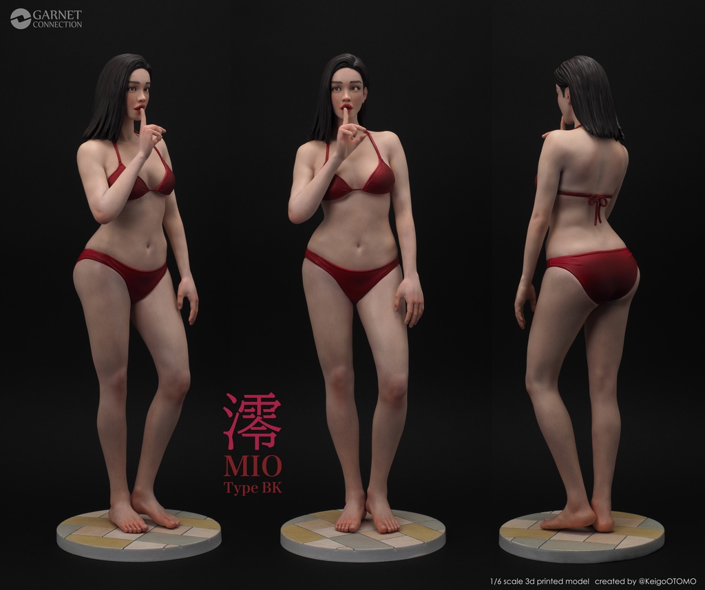 1/6 澪 MIO Type BK(未塗装 unpainted)3D出力品(未塗装 unpainted)