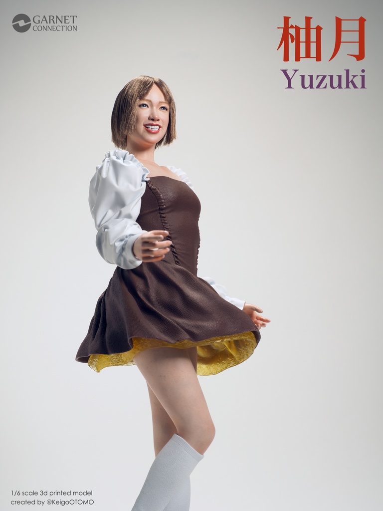 1/6 柚月 Yuzuki (未塗装 unpainted)3D出力品