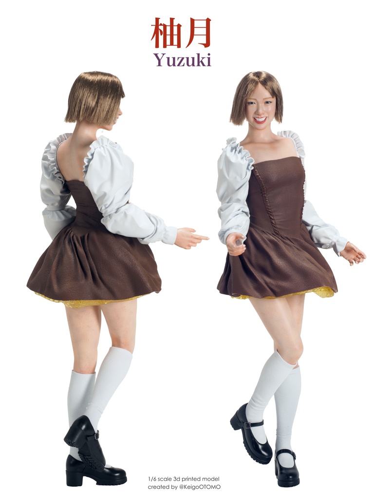 1/6 柚月 Yuzuki (未塗装 unpainted)3D出力品