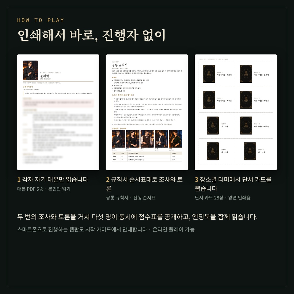 十三番目の鐘 — 第1回 / 열세 번째 종 — 제1회차|5人用GMレス マーダーミステリー(日本語・韓国語)