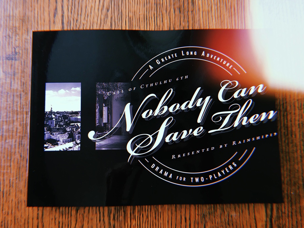 Nobody Can Save Them: Physical Edition