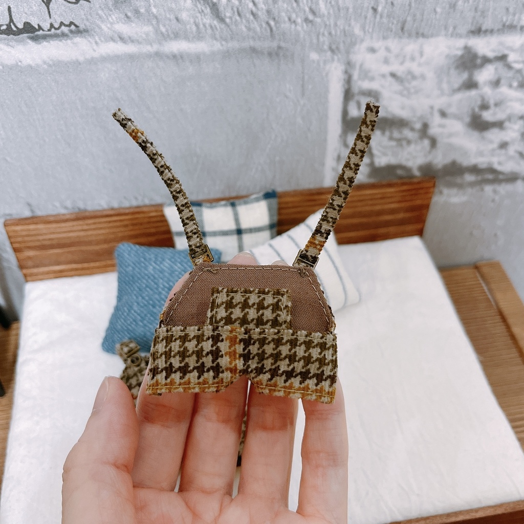 コーデュロイチェックサロペット