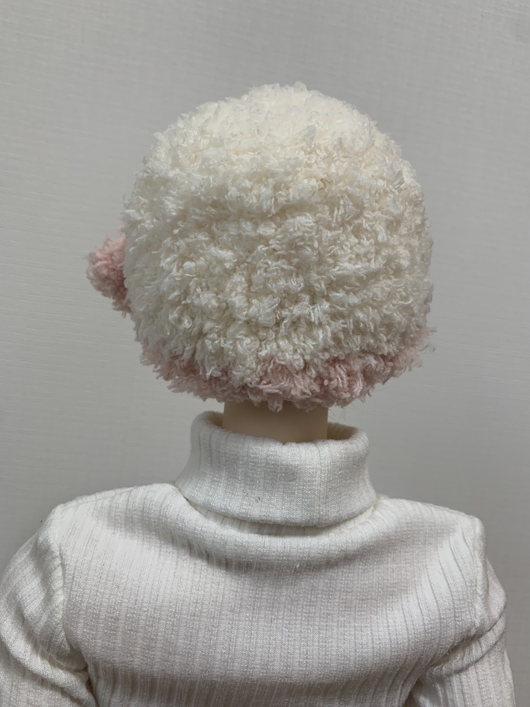 ドールニット帽【リボン】7〜9インチ