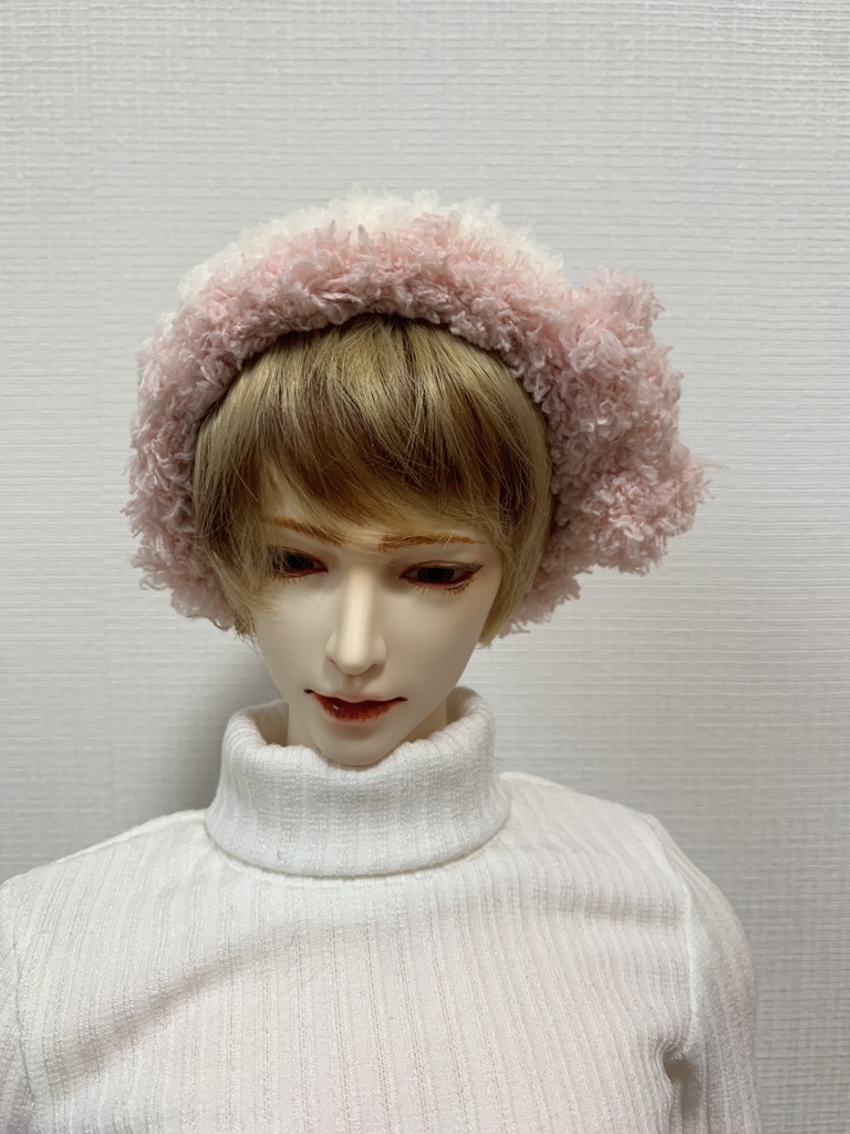 ドールニット帽【リボン】7〜9インチ