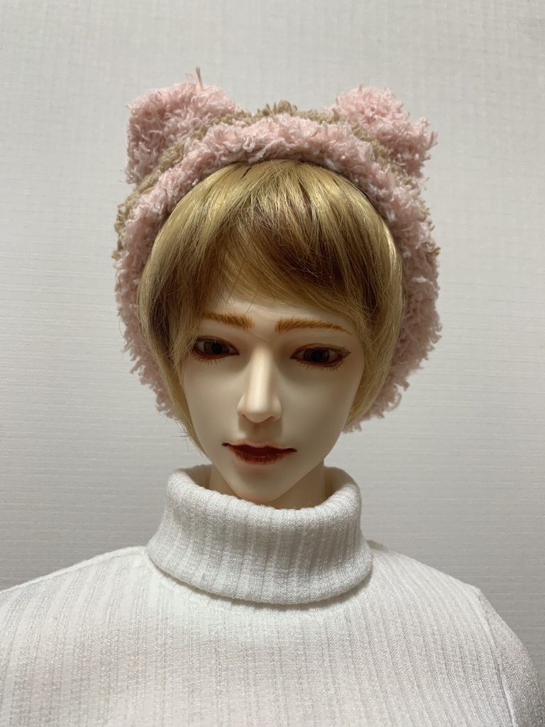 ドールニット帽【くまブラウン】7〜9インチ